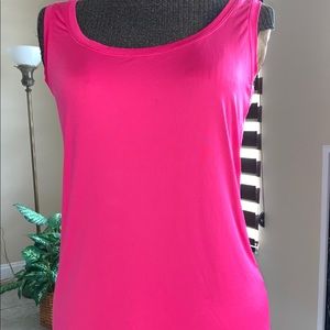 Hot pink silky tank top